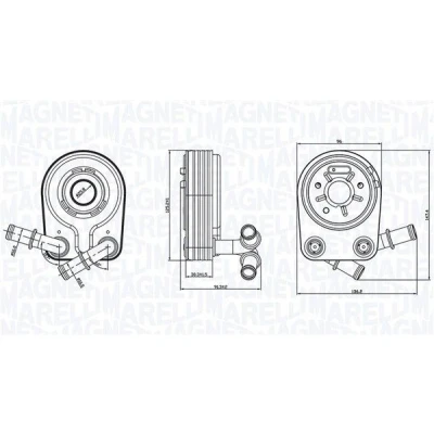 Abbildung von MAGNETI MARELLI 350300000100 Ölkühler FIAT: BRAVO 2, Doblo I Cargo
