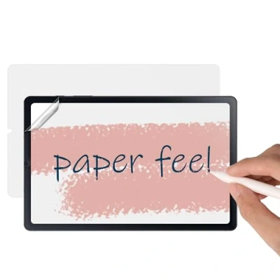 Abbildung von kwmobile 2X Matte Schutzfolie kompatibel mit Samsung Galaxy Tab S6 Lite (2024/2022/2020) Papier Gefühl Folie Tablet Full Screen Paper Feel Cover Displayfolie Papiergefühl