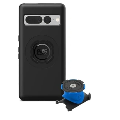 Abbildung von Quad Lock Vorbau/Lenker Handyhalterung Fahrrad Kit mit Google Pixel 7 Pro MAG Hülle