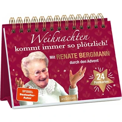 Abbildung von Weihnachten kommt immer so plötzlich!: mit Renate Bergmann durch den Advent. 24 Postkarten Adventskalender (2) von der Online Omi lustigen Sprüchen