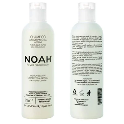 Abbildung von NOAH 1.1 Volumizing Shampoo mit Zitrusfrüchten, 250 ml Verdickungsshampoo für fettiges Haar tierversuchsfrei, ohne SLS oder Parabene Nickelgeprüft