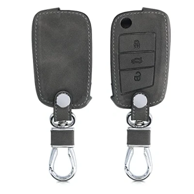 Abbildung von kwmobile Schlüsseltasche Autoschlüssel Hülle für VW Golf 7 MK7 (1 tlg), Nubuklederoptik Kunstleder Schutzhülle Schlüsselhülle Cover