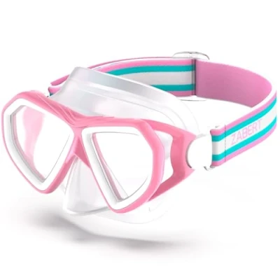 Abbildung von ZABERT M7 Kinder Taucherbrille,Mädchen Schwimmbrille für 6 14 Jahre, Kind Schnorchelmaske Tauchmaske Kid Tauchermaske Schwimmmaske Rosa