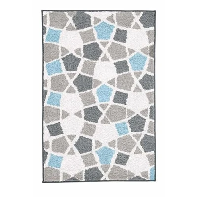Abbildung von Kleine Wolke Badematte &quot;Sintra&quot;, rutschhemmend beschichtet, fußbodenheizungsgeeignet, Badteppich, modernes Mosaikdesign