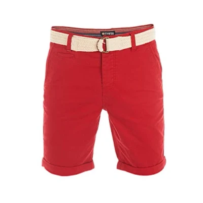 Abbildung von riverso Chinoshorts Herren Shorts RIVHenry Regular Fit Bermudashorts mit Gürtel