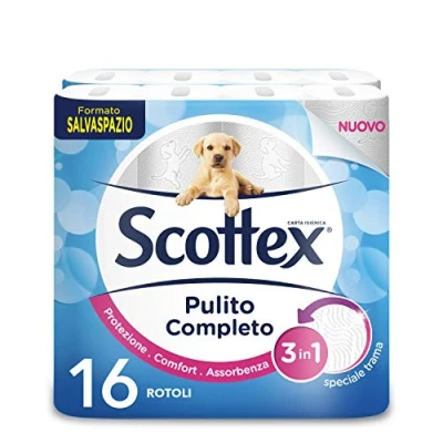 Abbildung von Scottex Toilettenpapier, Packung mit 16 Rollen Maxi 1830 g Stück (1er Pack)