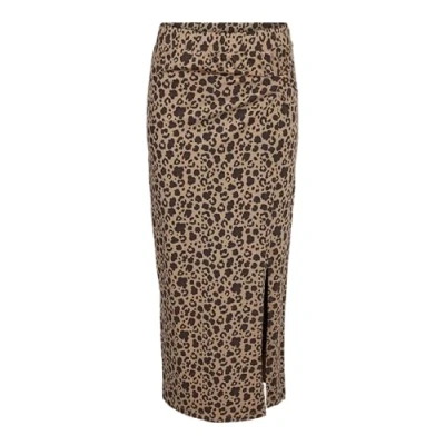 Abbildung von Noisy May Nmcamilla LONG KNOT JRS NOOS Maxirock, Damen, Größe: Small, Braun