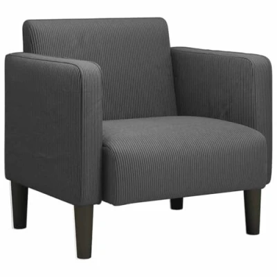 Abbildung von vidaXL Sessel mit Armlehnen Dunkelgrau 54 cm Cordstoff (1 St)