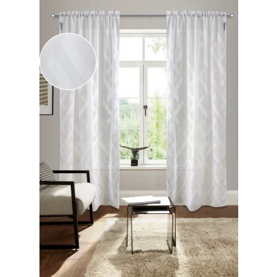 Abbildung von Bruno Banani Gardine Lynn, BLACK FRIDAY DEAL!, Stangendurchzug (1 St), halbtransparent, Scherli, schöner Schal, zeitlos und modern