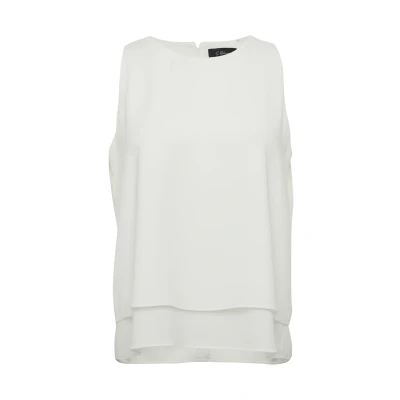 Abbildung von s.Oliver Black Label ÄRMELLOSES Bluse, Damen, Größe: 34, Ecru