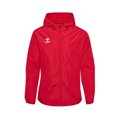 Abbildung von Hummel Essential Allweather Regenjacke / wasserabweisende Jacke, Herren, Größe: XXL, True red