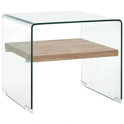 Abbildung von vidaXL Couchtisch Transparent 50x50x45 cm Hartglas (1 St)