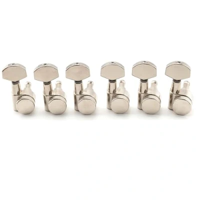 Abbildung von Musiclily Pro 6 in Line 2 Pin Gitarren Locking Mechaniken Gitarre Tuners Stimmwirbel für SQ Strat Tele Style E Gitarre, Nickel