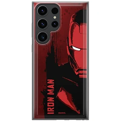 Abbildung von ERT GROUP Handyhülle für Samsung S23 Ultra Original und offiziell Lizenziertes Marvel Muster Iron Man 004 optimal an die Form des Handy angepasst, hülle aus TPU