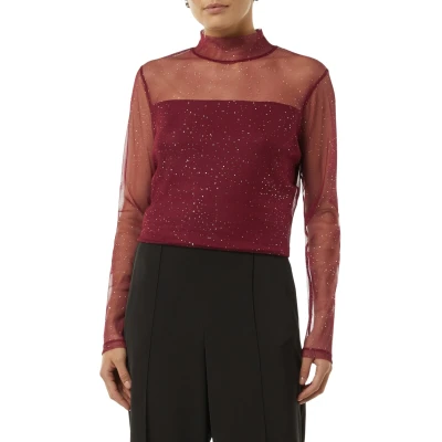 Abbildung von comma Bluse, Damen, Größe: 34, Bordeaux
