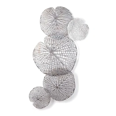 Abbildung von Design WANDDEKORATION Leaves Big Metall, antik Silber, 97 cm Deko Wandbild