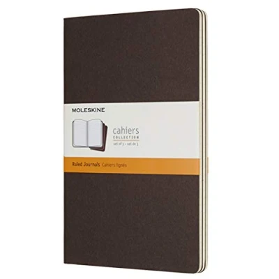 Abbildung von Moleskine Cahier Large, A5, 3er Set, Liniert, Kartoneinband, Kaffeebraun