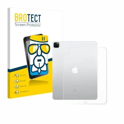Abbildung von BROTECT Schutzglas für Apple iPad Pro 12.9&quot; 2022 (Rückseite, 6 Gen.) Schutzfolie Panzer Folie Glas [Extrem Kratzfest 9H, Anti Fingerprint,
