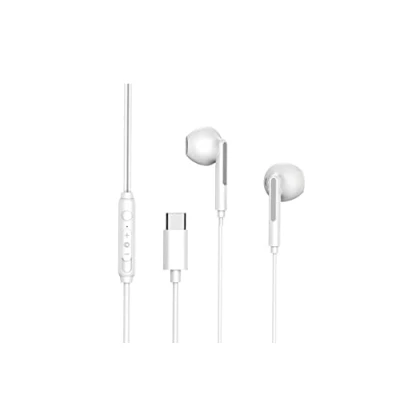 Abbildung von COFI In Ear Kopfhörer Typ C Headset mit Mikrofon USB Anschluss kompatibel Smartphones weiß
