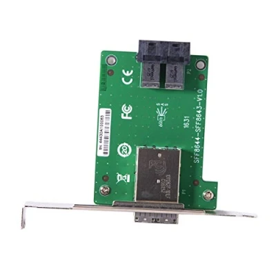 Abbildung von Cablecc Mini SAS HD SFF 8644 auf interne 8643 PCBA Buchse Adapter mit Low Profile Halterung