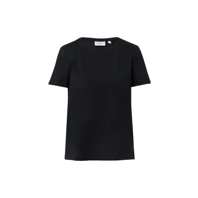 Abbildung von comma casual identity MIT Seitlichem LOGO Tshirt basic, Damen, Größe: 38, Schwarz