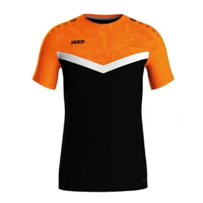 Abbildung von JAKO Unisex Kinder Iconic T Shirt, Schwarz/Neonorange, 128 EU
