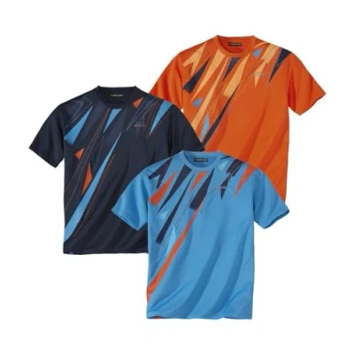 Abbildung von ATLAS FOR MEN 3er Pack Herren T Shirt mit Rundhalsausschnitt Männer Funktionsshirt Shirts Kurzarm Sportshirt In großen Größen erhältlich