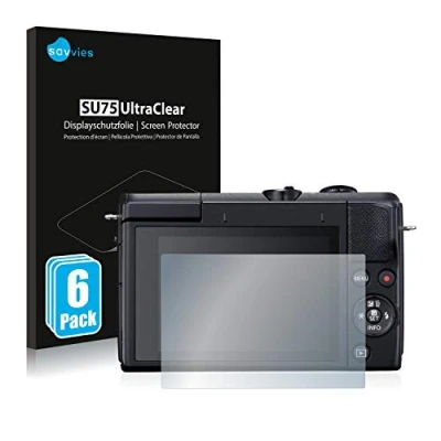 Abbildung von Savvies 6 Stück Schutzfolie für Canon EOS M200 Displayschutz Folie Ultra Transparent