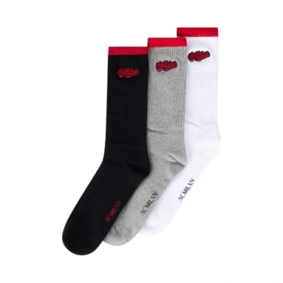 Abbildung von AC Milan Unisex Calzini socken, Schwarz/Grau/Weiß, 43 46