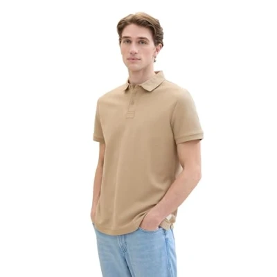 Abbildung von TOM TAILOR Herren Basic Poloshirt mit Struktur, Chinchilla, M