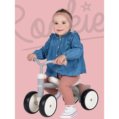 Abbildung von Smoby Rookie Laufrad Rose ideale Lauflernhilfe für Kinder ab 12 Monaten, Lauflernrad mit Spielzeug Korb, Retro Design