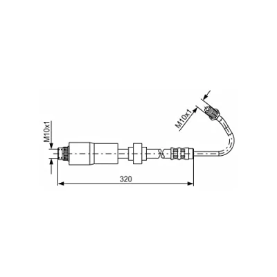 Abbildung von BOSCH 1 987 476 067 Bremsschläuche 325 RENAULT: Kangoo I, I Rapid