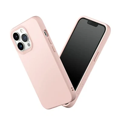 Abbildung von RhinoShield Case kompatibel mit [iPhone 13 Pro] SolidSuit Stoßdämpfende &amp; schlanke Schutzhülle Premium Finish 3.5 Meter Fallschutz Austauschbare Kamera Ringe Samtrosa
