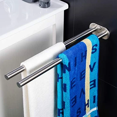 Abbildung von ZUNTO Handtuchhalter Zweiarmig Handtuchstange Bad Wandmontage Doppelt Edelstahl Gebürstet 40cm