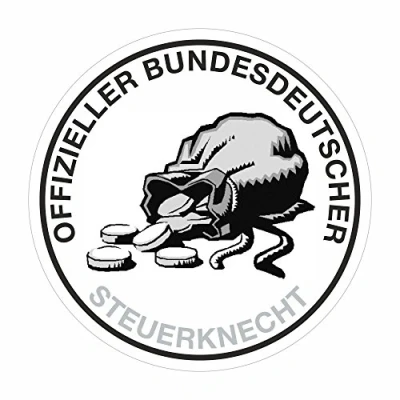 Abbildung von carstyling XXL Aufkleber Offizieller Bundesdeutscher Steuerknecht Ø 60 mm
