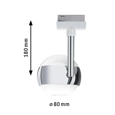 Abbildung von Paulmann Schienensystem Leuchten URail Pendel Capsule II 400lm 6,3W 2700K 230V Schwarz matt, Chrom, (1 tlg), dimmbar