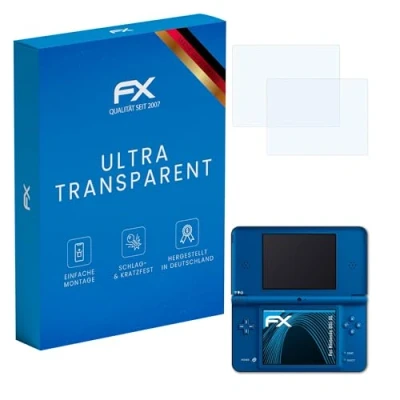 Abbildung von atFoliX Schutzfolie kompatibel mit Nintendo DSi XL Folie, ultraklare FX Displayschutzfolie (3er Set)