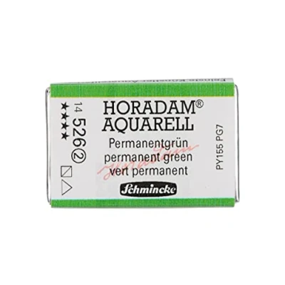 Abbildung von Schmincke HORADAM® AQUARELL feinste Künstler Aquarellfarben, 526 Permanentgrün, 14 043, 1/1 Näpfchen