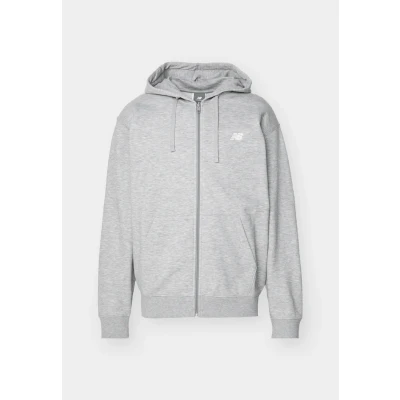Abbildung von New Balance Sport Essentials Small LOGO FULL ZIP Hoodie Sweatjacke, Herren, Größe: Large, Athletic grey