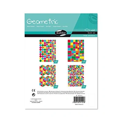 Abbildung von Maildor AE121O Packung mit 60 Bögen Stickers in Format DIN A5, 14, 8 x 21cm, ideal für Kinder ab 2 Jahren, Großpackung Gruppenaktivitäten, Bunt) 1 Pack, Mehrfarbig