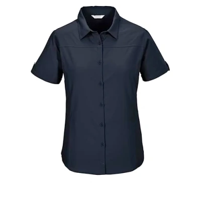 Abbildung von killtec Damen Funktionsbluse Kurzarm/Bluse KOS 1 WMN WVN SHRT, Nachtblau, 40, 42840 000