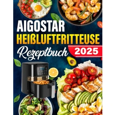 Abbildung von Aigostar Heißluftfritteuse Rezeptebuch: die besten und leckersten Rezepte für Dual Zone. Schnell, einfach gesund kochen.