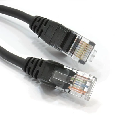 Abbildung von Schwarz Netzwerk Ethernet RJ45 Cat5E CCA UTP Patchkabel 26AWG Kabel Anschlusskabel 1,5 m [1.5 Meter/1,5m]