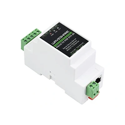 Abbildung von Waveshare RS232 to RJ45 Ethernet Converter Module,with POE Function,Industrial Rail Mount Serial Server,TCP/IP Module,300 115200 BPS Baudrate,10 / 100M Auto Negotiation Connector