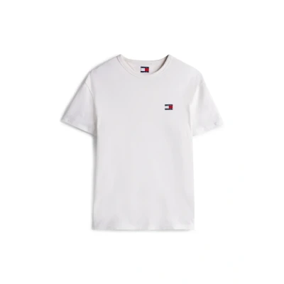 Abbildung von Tommy Jeans Badge TEE Tshirt basic, Herren, Größe: 44, Ecru