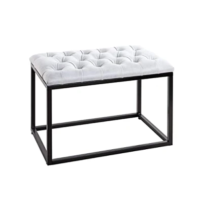 Abbildung von HAKU Möbel Hocker grau, schwarz, Metall, Textilgewebe Maße: B 60 cm x H 45 T 40 cm, Style: Industrial