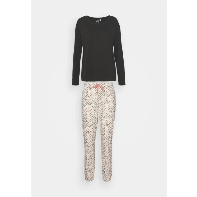 Abbildung von Lascana Graphic SET Pyjama, Damen, Größe: 32/34, Black
