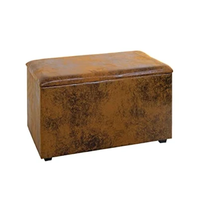 Abbildung von HAKU Möbel Sitztruhe braun, vintage, MDF, Textilgewebe Maße: B 65 cm x H 42 T 40 cm, Style: Modern