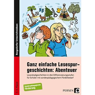 Abbildung von Ganz einfache Lesespurgeschichten: Abenteuer: Leserätselgeschichten in drei Differenzierungsstuf en für Schüler m. sonderpädagogischem Förderbedarf ... (3. bis 6. Klasse)