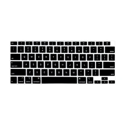 Abbildung von MiNGFi Englisch QWERTY Silikon Tastatur Schutz Abdeckung für MacBook Air 13&quot; Touch ID Modell M1 A2337 A2179 (2020+) US/ANSI Tastaturlayout Schwarz